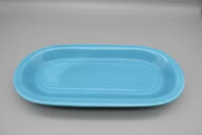 Vtg. Fiesta Ware Pottery Celery/utility Dish Original Turquoise Color Fiesta • $62.99