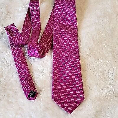 Nicole Miller Magenta Pink Silk Tie • $18