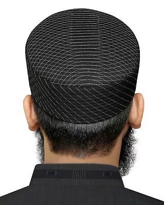 (ASMAR CAP)  Muslim Cap Kufi Hats Islamic Prayer Headwear • £12.99