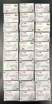 3000 Ct Officemate No. 1 Premium Paper Clips Nonskid Serrated Office School Home • $22.88