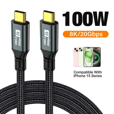USB C To USB C Cable 100W PD Fast Charging Charger Type C Cord For IPhone 15 Pro • $16.96
