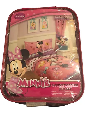 Disney Minnie Mouse 4 Piece Toddler Bedding Set: Quilt Sheets & Pillowcase • $29.99