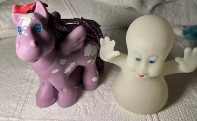 $28 • Buy Magic Meadow Pony Crimp 'n Curl  Springsong  Pegasus And Glow In The Dark Casper