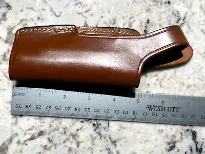 BIANCHI 5B 380 Brown Leather Vintage Belt Holster • $30