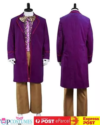 Mens Cosplay Willy Wonka Chocolate Factory Book Week Teachers Costume • $110.67