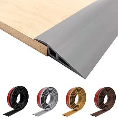 1/2/3M PVC Rubber Ramp Self Adhesive Threshold Reducer Floor Transition Strip UK • £11.88
