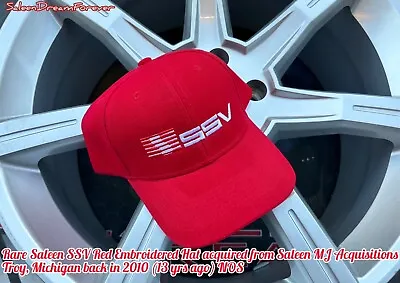 Rare Saleen Ssv Mj Acquisitions Embroid Red Hat Nos Frm 2010 S302 Mustang Ford • $24.99