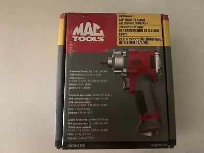 MAC TOOLS 3/8” Drive Air Impact Wrench MPF980381 New • $385