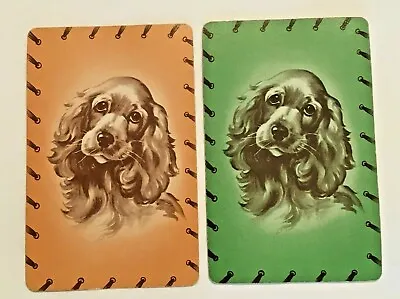 2 Vintage DOG Playing Cards Dog Single Swap Cards Cute • $1.15