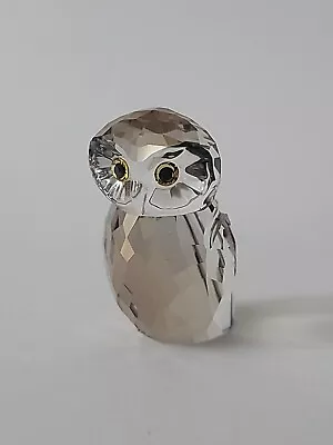 Vintage Marked Swarovski Crystal Owl W/ Bronze Tint 1 5/8 T • $27.50