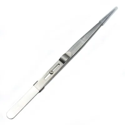 Stainless Steel Precision Tweezers 6.4 Inch Anti-Static With Sliding Lock Design • $6.99