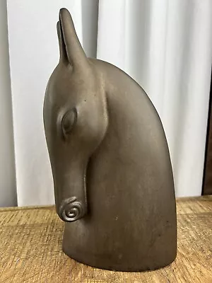 $24.99 • Buy Anette Edmark Style Horse Head Bust Terracotta Bronze Swedish IKEA Art Deco