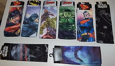 Mens Crew Socks Shoe Size 6 To 12 Sock Size 10-13 Marvel Comics Sharks Star Wars • $9.99