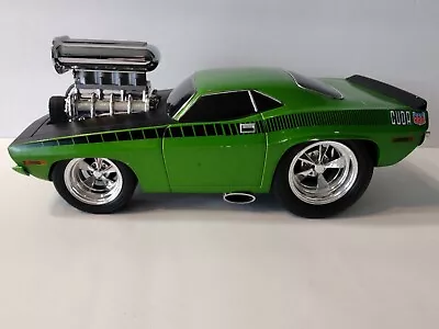 Vintage 2000 Funline Muscle Machines '70 Cuda Blown 1:18 Green Barracuda Diecast • $30