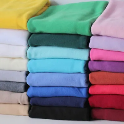 Premium Quality Plain Anti Pill Polar Fleece Soft Warm Winter Fabric 58  Meter • £10.99