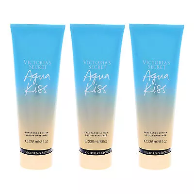 Victoria's Secret Aqua Kiss Fragrance Lotion - Pack Of 3 Body Lotion 236.0 Ml • $62.69