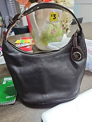 DOONEY & BOURKE Brown Pebble Grain Leather HoBo Shoulder Handbag Purse • $24