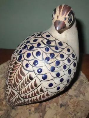 Tonala Pottery Burnished Bird Mexico Hand Painted Vintage • $25