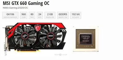 MSI GTX 660 Gaming OC 2GB GDDR5 Graphics Card✅2x DVI HDMI DP ✅ • $37.95