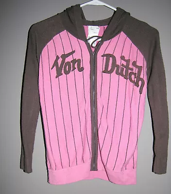 New One Of A Kind Sample Von Dutch Track Jacket Hoodie Logo Womans Small Y2K • $29