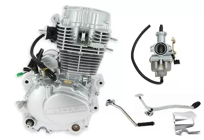 LIFAN Manual 5 Speed 200cc Engine For Motorcycle + CARBURETOR CDI COIL EN25 SET • $699.99