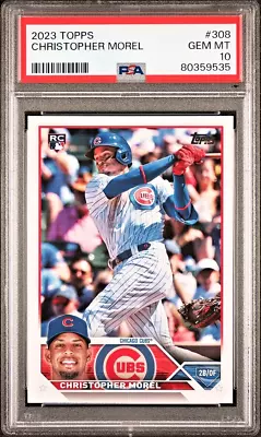 2023 Topps Christopher Morel #308 PSA 10 GEM MINT (ROOKIE CARD) • $10.50