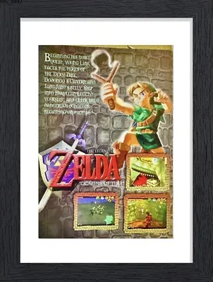 Vintage Framed Print Ad Wall Art 11x14 Nintendo 64 Legend Of Zelda OOT • £57.84