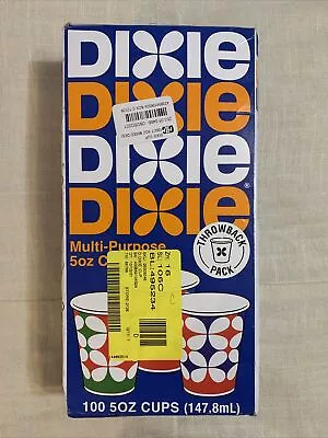 Dixie Multi Purpose Cups 5oz 100 Count Throwback Pack Taped Box Red Green Blue C • $23