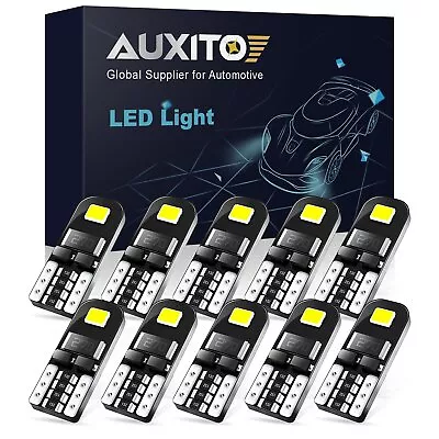 10pc Super Bright 501 Led Side Light Bulbs Canbus T10 Number Plate Interior Lamp • £7.59