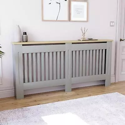 White Radiator Cover MDF Small Large Modern Wood Slat Grill Cabinet Furniture • £52.99