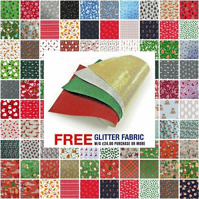 £2.99 • Buy Christmas Polycotton Fabric Material - Eighty Patterns Sold Per Metre 112cm Wide