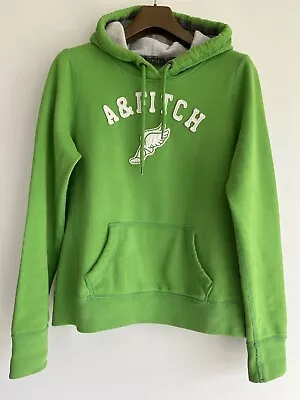 Abercrombie And Fitch Bright Green Hoodie Womens L VGC Only Lightly Used V Soft • £14