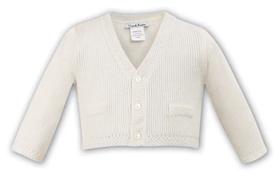 £12 • Buy Sarah Louise Designer 006783 Baby Cardigan Ivory 100% Cotton Age 6 Month RRP £22