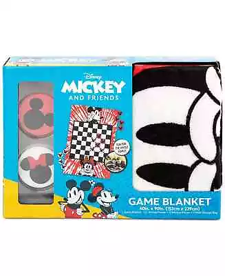 New Disney Mickey Vs Minnie Checkers 60  X 90  Game Blanket • $29.95