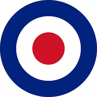 RAF Roundel Type D Without White Border Decal Self Adhesive Vinyl Sticker • £3.19