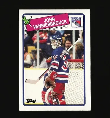 1988-89 Topps Hockey Card Number 102 John Vanbiesbrouck New York Rangers #102 • $1.49