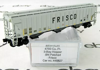 N Scale 4750 3-Bay Covered Hopper - BN Patched Frisco #445827 - IMRC #653113-01 • $24.95