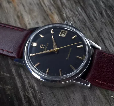 Omega Seamaster Men’s  Watch Black Dial Vintage Gents Watch • $495.33