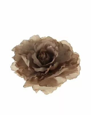 Zac's Alter Ego Very Large Satin-Feel Rose Flower On Concord Clip & Brooch Pin • £12.69