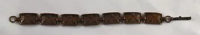 Copper 7  Link Bracelet Native American Indian Thunderbird Design Locking Clasp • $19.99