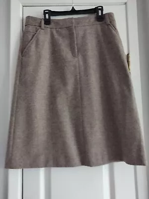 J Crew Womens Wool Blend Skirt Suit Suiting Career Size 6 Brown Lined  • $26.50