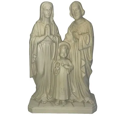 Vtg Holy Family Statue Thick Molded Off White Plastic Mid-Century 7.5  X 5  • $49.99