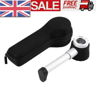 Handheld Magnifier Magnifying Glass With LED Light Loupe 10x Measure Scale UK • £10.79