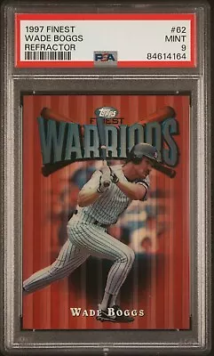 1997 Topps Finest Refractor #62 Wade Boggs PSA 9 Mint POP 6 Yankees HOF • $139
