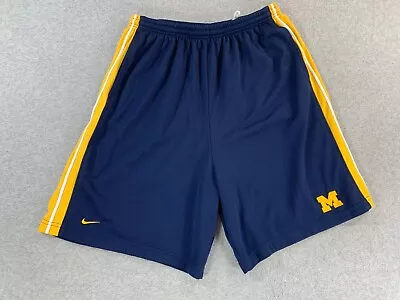 Michigan Wolverines Nike Team Campus Athletic Shorts (Men's Large) Blue • $24.99