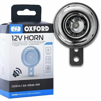 Oxford Motorcycle Horn 12V Corrosion Proof Motorbike Horn 105 Db Scooter Chrome • $13.61