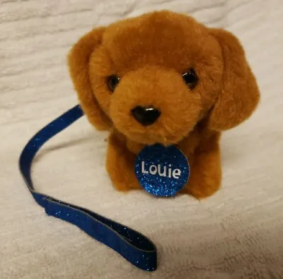 Justice Pet Shop LOUIE Plush Dachshund Puppy Dog Brown Blue Collar 6  By GUND • $8.99