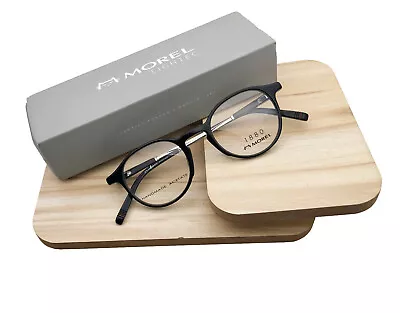 Marius Morel 1880 60042M 45-21-140 Black Plated Screwless Design Eyeglass Frame • $294.16