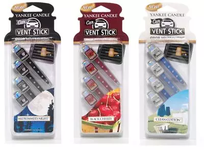 Yankee Candle Vent Sticks Odour Neutralising For Car Home Office *SELECT SCENT* • £4.95