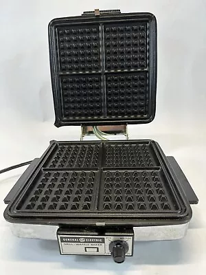 Vintage GE General Electric Griddle Iron Waffle Maker Baker Model A2G48T Tested • $49.95